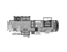 2024 KZ Durango 321RKT Fifth Wheel at Wilder RV STOCK# DU24207 Floor plan Image