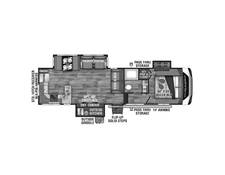 2021 KZ Durango Half-Ton 256RKT Fifth Wheel at Wilder RV STOCK# DU24214A Floor plan Image