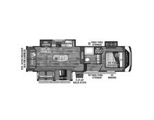 2021 KZ Durango Half-Ton 283RLT Fifth Wheel at Wilder RV STOCK# DU24071A Floor plan Image