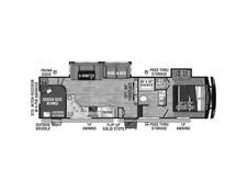 2024 KZ Durango Half-Ton 286BHD Fifth Wheel at Wilder RV STOCK# DU24150 Floor plan Image